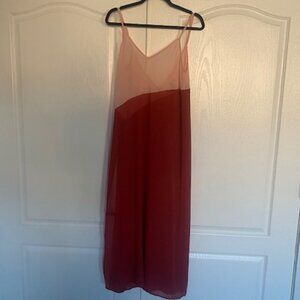 Beach cover up sheer maxi dress